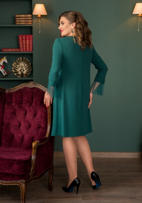 Вечернее платье Галеан-стиль 671 зелёный размер 48-56 #2