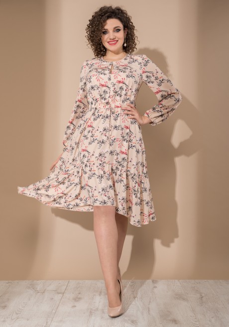 Платье Галеан-стиль 744 пудра размер 48-54 #1
