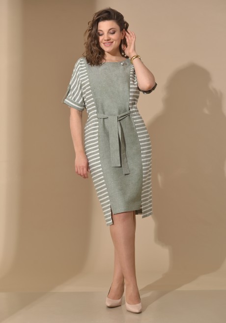 Платье Галеан-стиль 752 хаки размер 50-56 #1