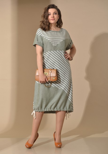 Платье Галеан-стиль 761 хаки размер 50-58 #1