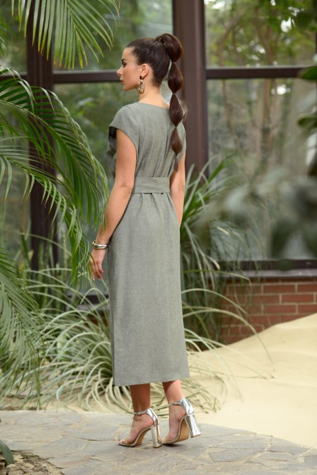 Платье Галеан-стиль 802 хаки размер 44-54 #4
