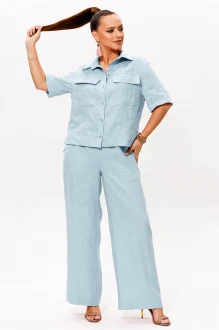 Брючный костюм Galean Style 982 голубой