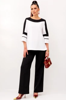 Брючный костюм Galean Style 938 черно-белый