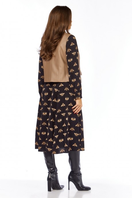 Костюм Милора Стиль 1380/1 черный, капучино размер 46-50 #3