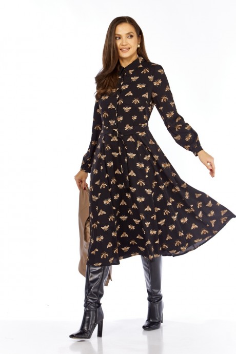 Костюм Милора Стиль 1380/1 черный, капучино размер 46-50 #4