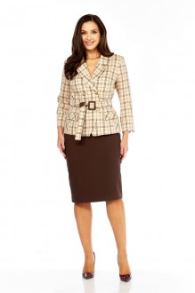 Костюм/комплект Милора Стиль 1146 /1 двойка бежевый, шоколад #1