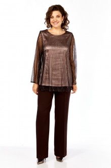 Костюм/комплект Милора Стиль 1407 двойка шоколад