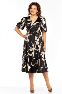 Платье Милора Стиль 1419 черный, бежевый