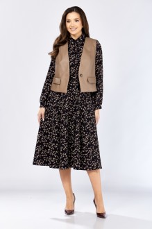 Костюм Милора Стиль 1380/1 черный + капучино