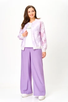 Брючный костюм Милора Стиль 1236 тройка лаванда