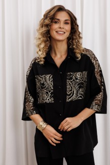 Блузка GIZART 15401 черный, золото