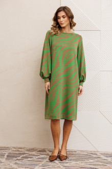 Платье GIZART 7385 /1 бежево-зеленый