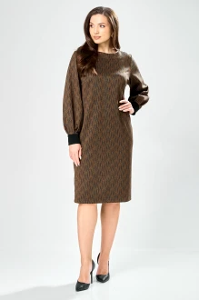 Платье GIZART 7385 /1 зелено-рыжий