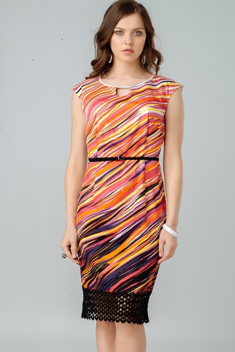 Платье GIZART 1021 -1 оранж размер 46-52 #2