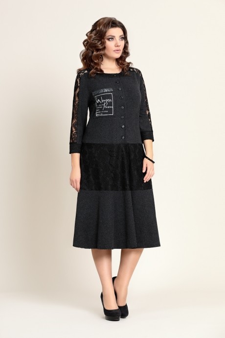Платье Мублиз плюс 311 графит размер 58-62 #1