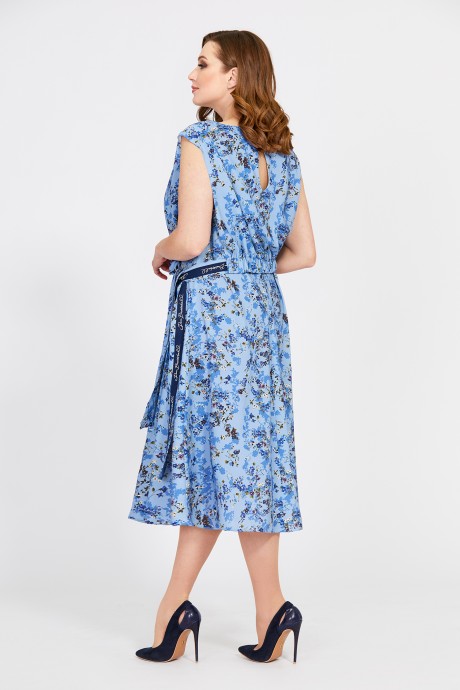 Платье Мублиз плюс 520 голубой размер 48-52 #2