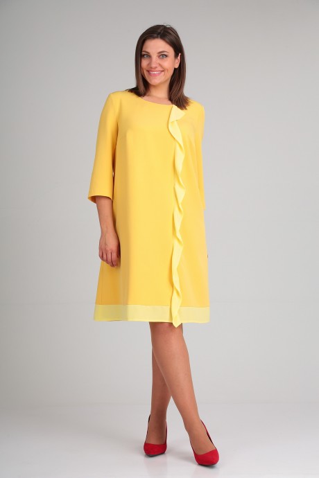 Платье Мублиз плюс 002 желтый размер 52-56 #1