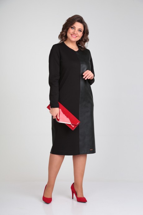 Платье Мублиз плюс 021 черный размер 50-54 #1