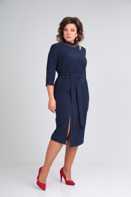 Платье Мублиз плюс 029 синий размер 50-60 #1