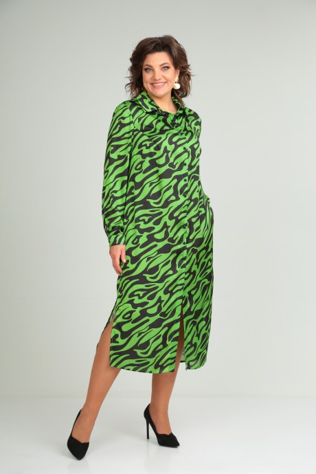 Платье Мублиз плюс 032 зеленый размер 50-60 #1