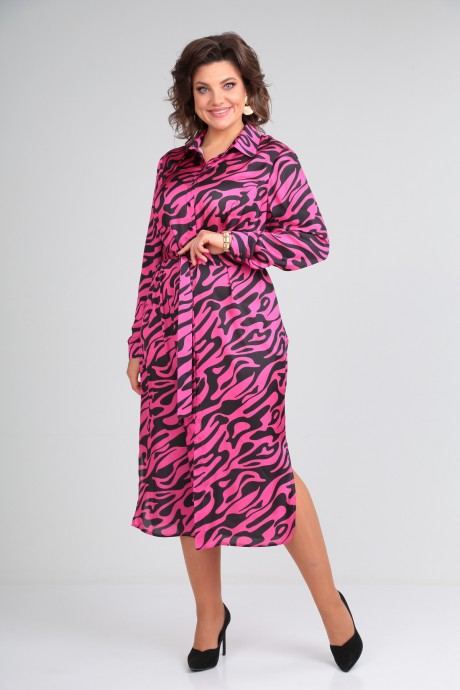 Платье Мублиз плюс 032 розовый размер 50-60 #10