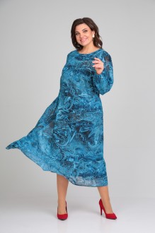 Платье Мублиз плюс 007 голубой #1