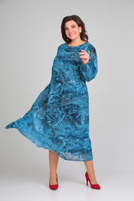 Платье Мублиз плюс 007 голубой размер 54-58 #1