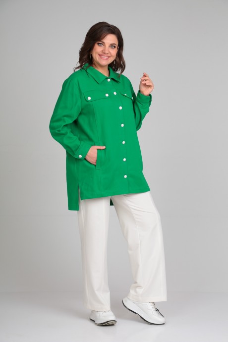 Рубашка Мублиз плюс 028 зеленый размер 50-60 #3