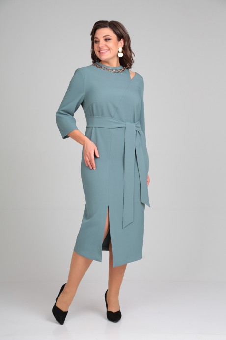 Платье Мублиз плюс 029 серо-зеленый размер 50-60 #2