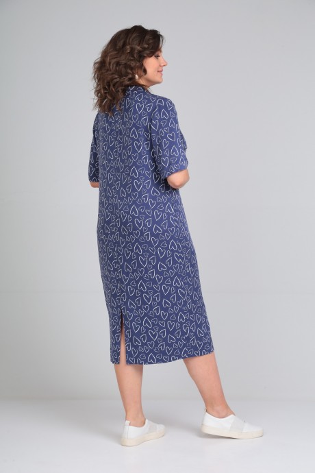 Платье Мублиз плюс 055 синий размер 50-60 #4