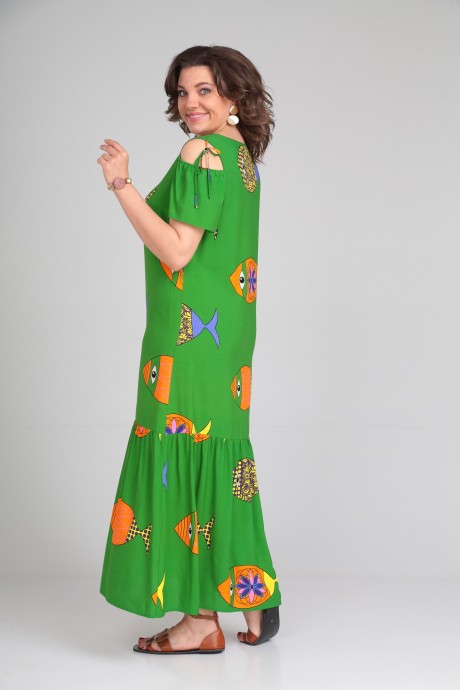 Платье Мублиз плюс 068 зеленый размер 46-56 #5