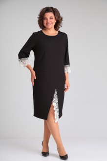 Вечернее платье Мублиз плюс 091 чёрный, кружево #1