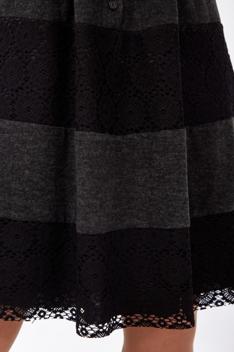 Платье Мублиз плюс 138 черный, серый размер 46-58 #6