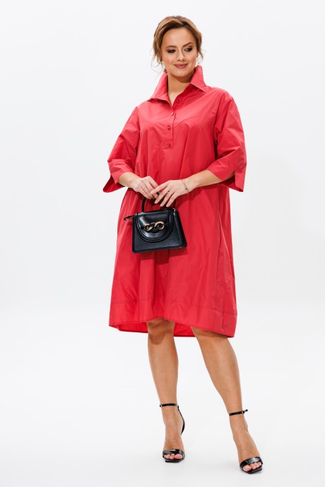 Платье Мублиз плюс 155 красный размер 52-56 #2