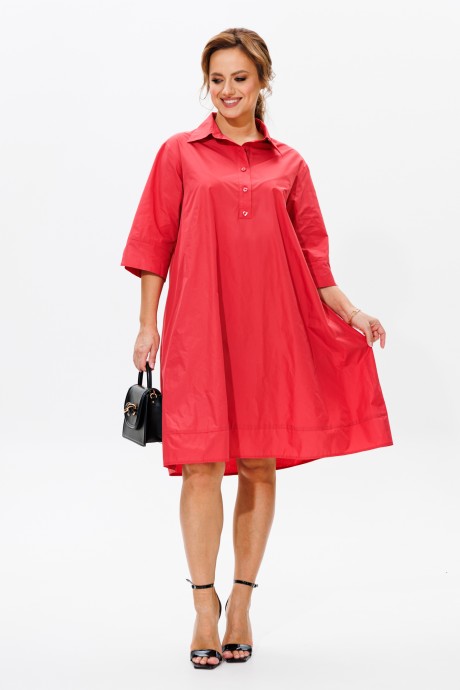 Платье Мублиз плюс 155 красный размер 52-56 #3