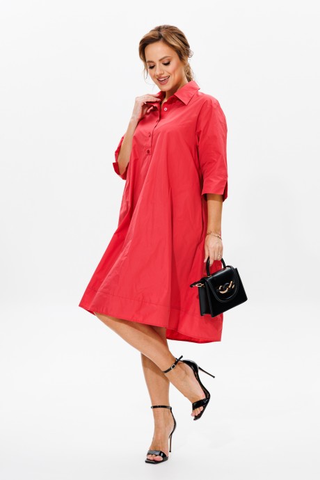 Платье Мублиз плюс 155 красный размер 52-56 #4
