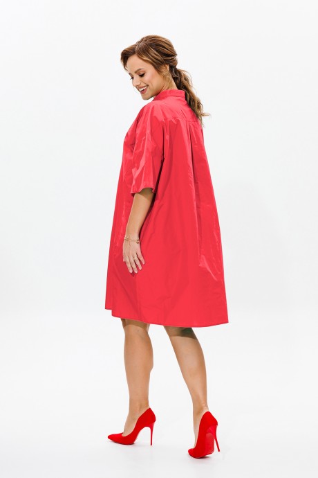 Платье Мублиз плюс 145 красный размер 48-52 #2