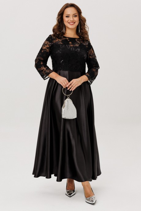 Вечернее платье Мублиз плюс 301 черный размер 48-58 #3