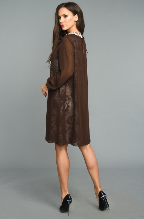 Вечернее платье Teffi Style 1030 темный шоколад размер 50-56 #3