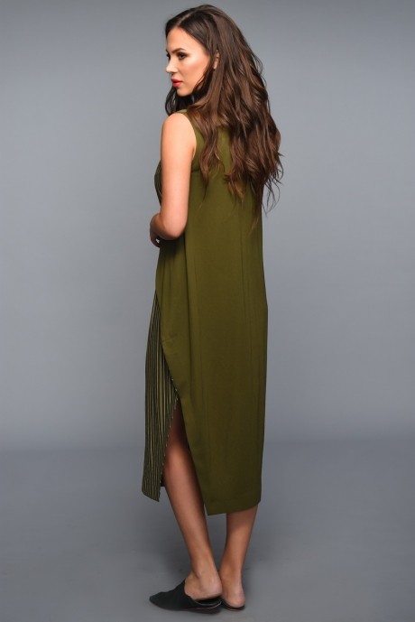 Платье Teffi Style 1335 хаки размер 44-54 #4
