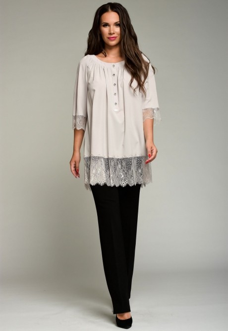 Блузка, туника, рубашка Teffi Style 1353 гриб размер 50-60 #1