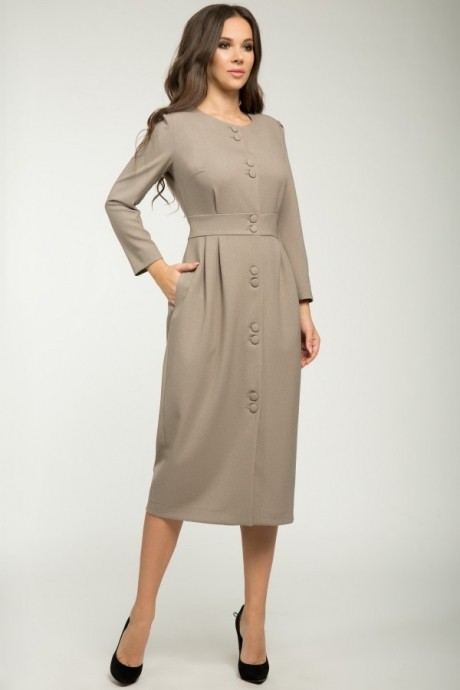 Платье Teffi Style 1371 сомон размер 44-54 #2