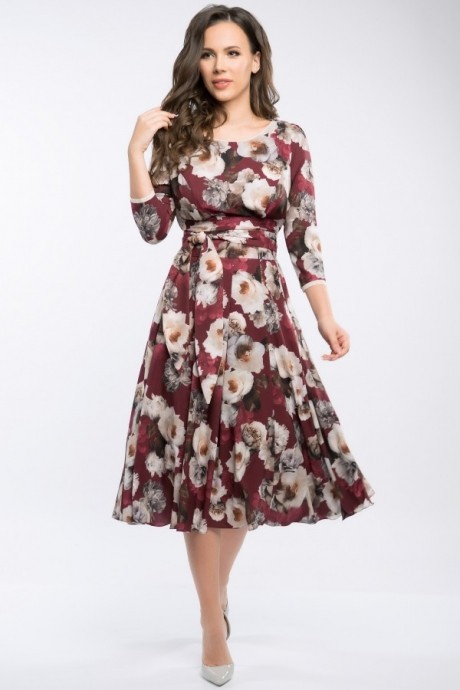 Платье Teffi Style 1217 бордо размер 48-54 #2