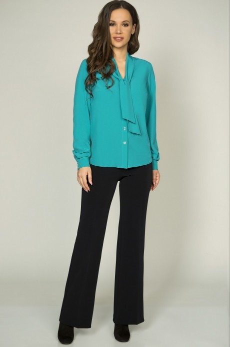 Блузка, туника, рубашка Teffi Style 1206 бирюза размер 48-58 #2