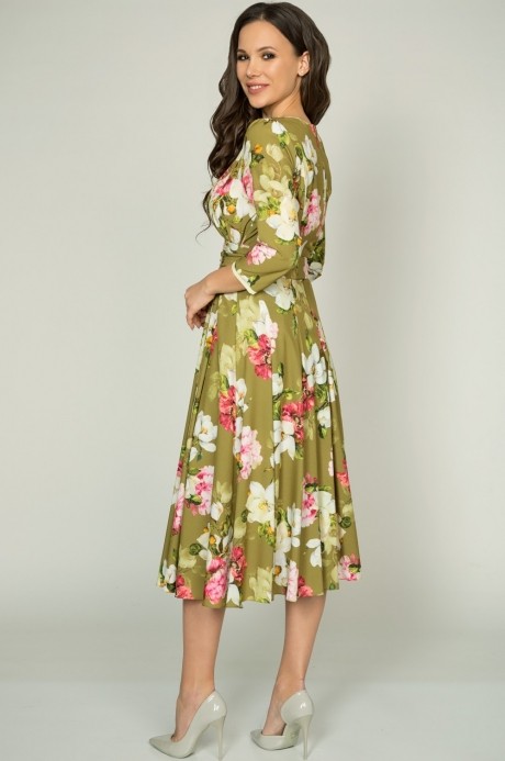 Платье Teffi Style 1217 олива размер 48-58 #3