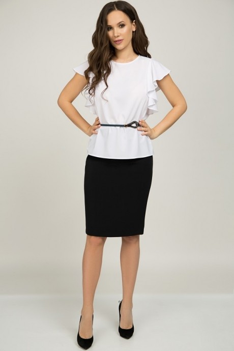 Блузка Teffi Style 1398 белый размер 44-54 #2