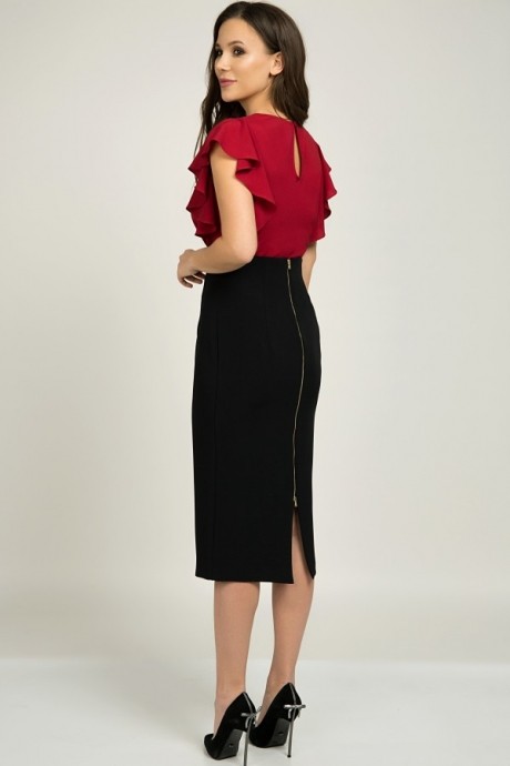 Блузка, туника, рубашка Teffi Style 1398 бордо размер 44-54 #2