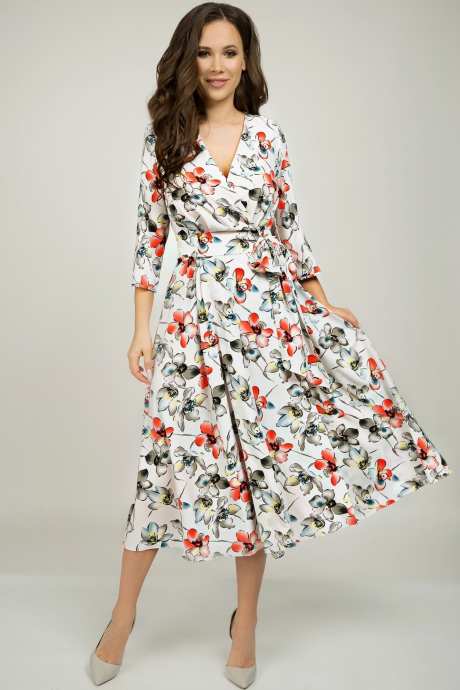 Платье Teffi Style 1396 лосось размер 44-54 #1