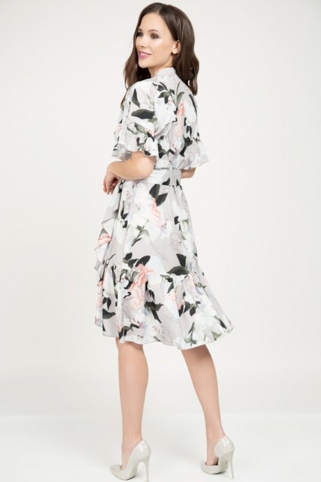 Платье Teffi Style 1406 агатовый серый размер 44-54 #3