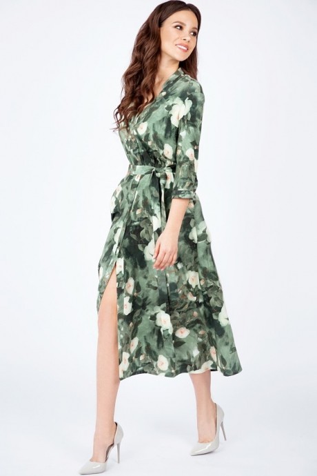 Платье Teffi Style 1387 зелёный размер 44-58 #2
